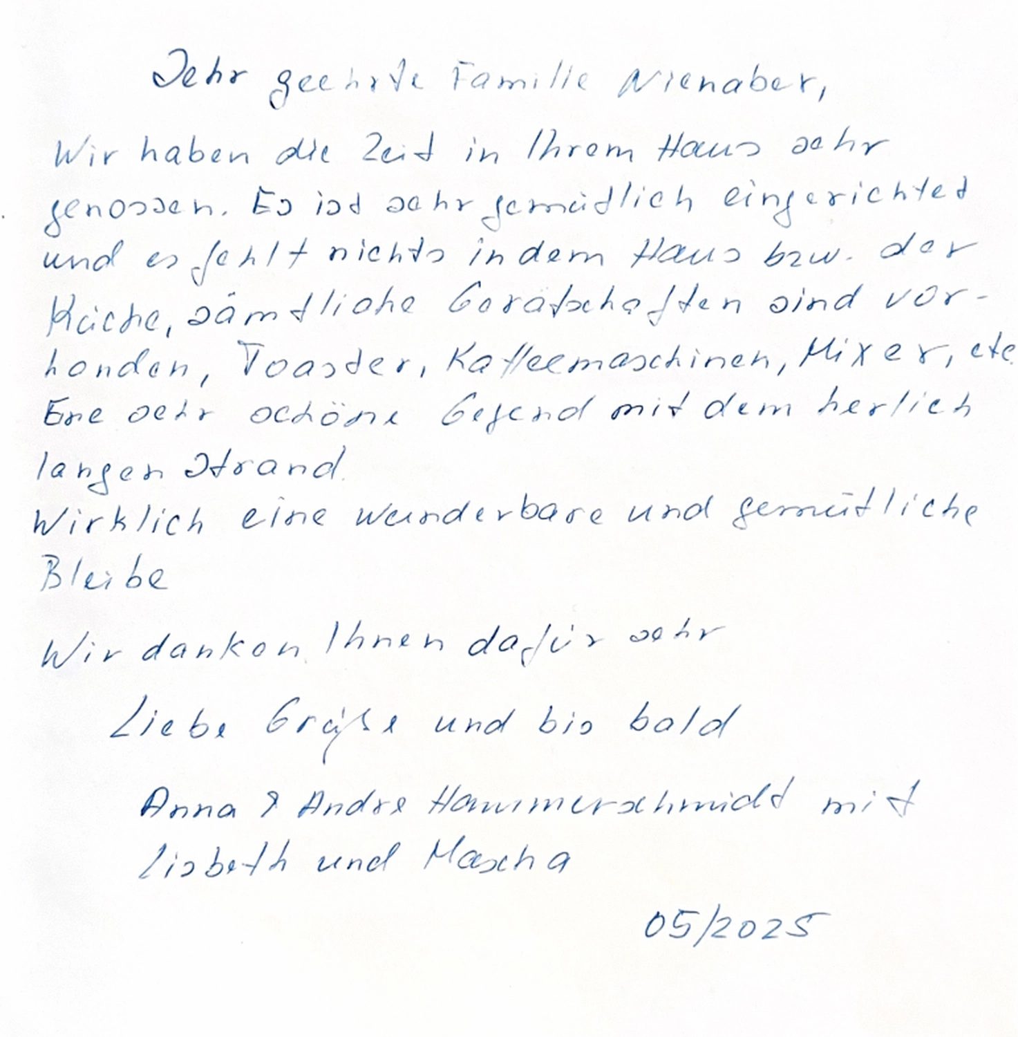 Dünen & Meer - Ferienhäuser - Kundenbewertungen