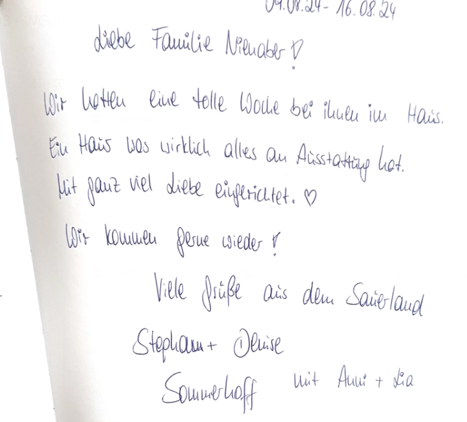 Dünen & Meer - Ferienhäuser - Kundenbewertungen